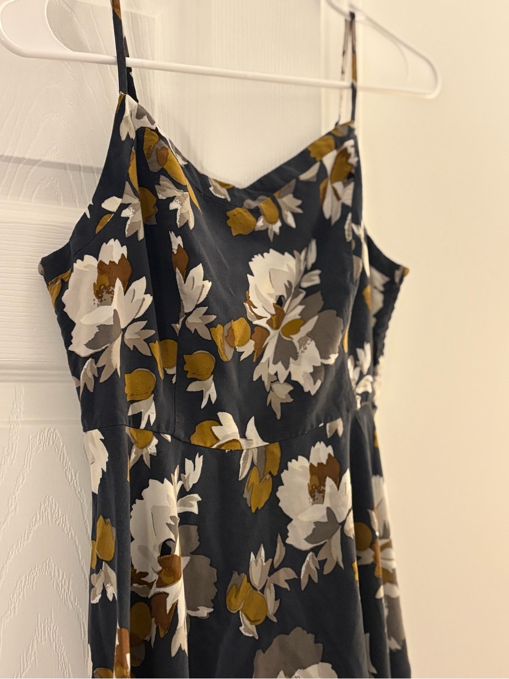 Old Navy Navy Floral Spaghetti- Strap Midi Dress